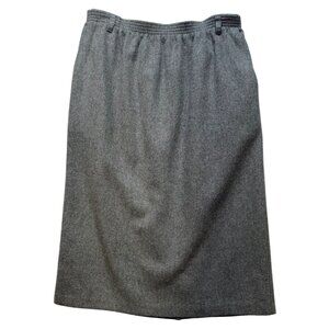 Alfred Dunner Womens Wool Skirt Size 10 Gray Made In USA